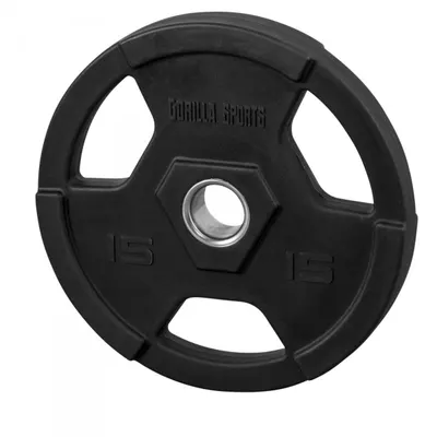 GORILLA SPORTS Hantelscheibe Profi 50/51mm Olympia Kunststoff Gripper 1,25-25 KG