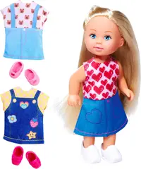 Păpușă Simba Toys Evi Love – cu 3 ținute de modă, 12 cm