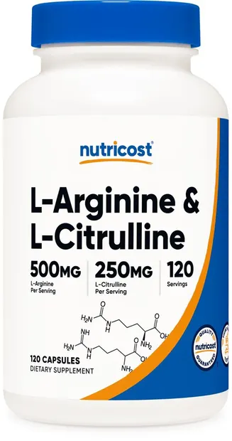 L-Arginine & L-Citruline, 120 capsule, Nutricost