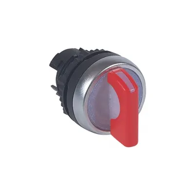 Osmoz illuminated standard handle selector switch - 3 stay-put positions 45° - rosu