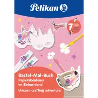 Carte pentru activitati creative cu decupaje A4, motiv Unicorn, 32 file, Pelikan