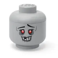 Cutie de depozitare pentru copii gri din plastic ø 24x27 cm Head Zombie L – LEGO®