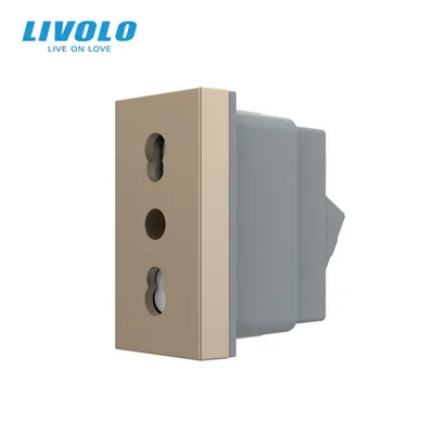 Modul priza simpla standard italian, 1M Auriu