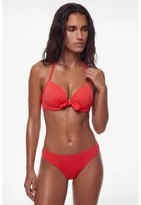 Sutien push-up de baie - Rosu vermillion
