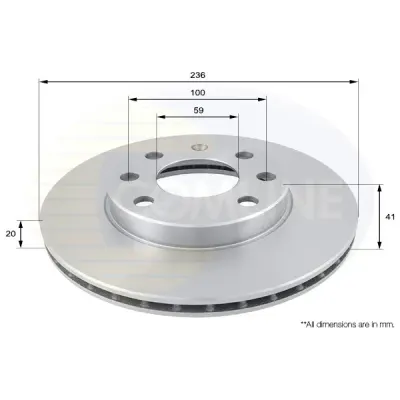 Disc frana COMLINE ADC1047V