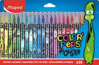 Set carioci Maped Color Peps - Monster, 24 culori
