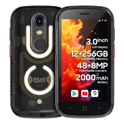 Telefon iHunt Mini Jelly Light, 4G, 3.0-inch, 8GB RAM, 256GB, Camera 48MP, NFC, 2000mAh, Incarcare Wireless, Android 13