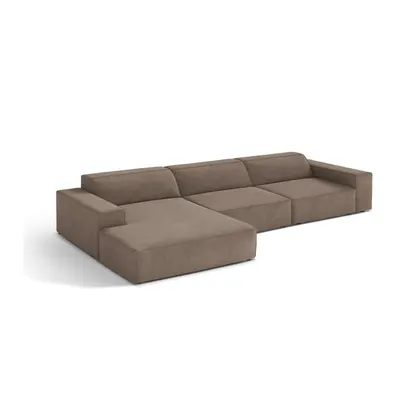 Colțar modular bej (cu colț pe partea stângă/cu șezlong) Jodie – Micadoni