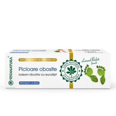 Balsam racoritor cu eucalipt pentru picioare obosite, 75ml, VivaNatura