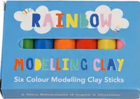 Mini argilă de modelare Rex London - Rainbow, 6 culori