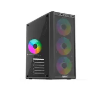 Carcasa ATX cu sursa 500W OptimX Prime, Iluminare RGB Reglabilă, Sticlă Temperată 4 ventilatoare aRBG de 120mm, design premium