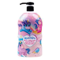 Sampon si gel de dus pentru copii cu capsuni si aloe vera Naturaphy, Blux | 1000 ml