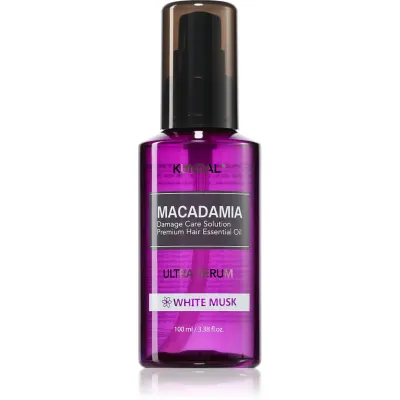 KUNDAL Macadamia Ultra Serum White Musk ser ulei regenerator pentru par deteriorat 100 ml
