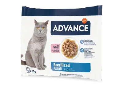 Advance Cat Wet Sterilized Curcan Multipack, 4x85 g