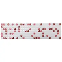 Brau decorativ faianta baie / bucatarie Tamara Red 6.5 x 25