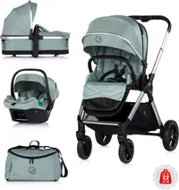 Cărucior pentru bebeluși 3 în 1 Chipolino - Euphoria, matcha