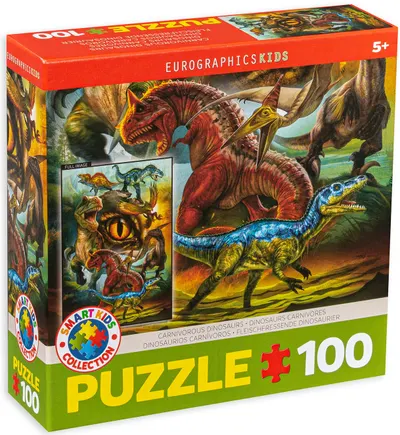 Puzzle Eurographics din 100 de piese – Dinozauri carnivori