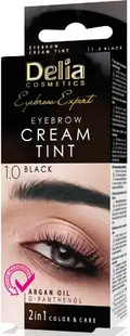 Delia Vopsea cremă pentru sprâncene cu argan, 1.0 negru, 15 ml