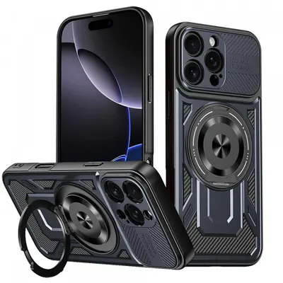 Husa pentru Apple iPhone 16 Pro, Techsuit, RuggedCam, Albastra