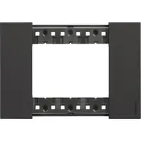 Rama ornament 3 module Bticino Living Now KA4803KG, negru