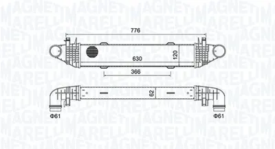 Intercooler potrivit MERCEDES C (C204), C T-MODEL (S204), C (W204), E (A207), E (C207) 1.8 01.07