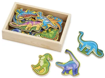 Magneti din lemn Melissa & Doug - Dinozauri