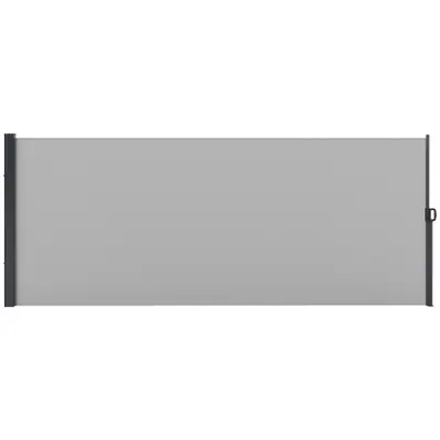 Outsunny Paravan Lateral Retractabil cu Mâner, UV30+, 400x160 cm, Gri Deschis | Aosom Romania