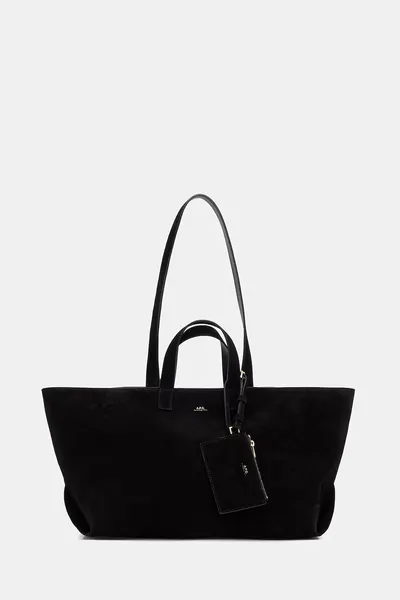 A.P.C. geantă shopper pentru femei din piele întoarsă LE DRUMMER