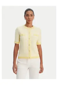 dama - cardigan - slim fit - galben - acril/poliester/poliamida - 658975 - Galben