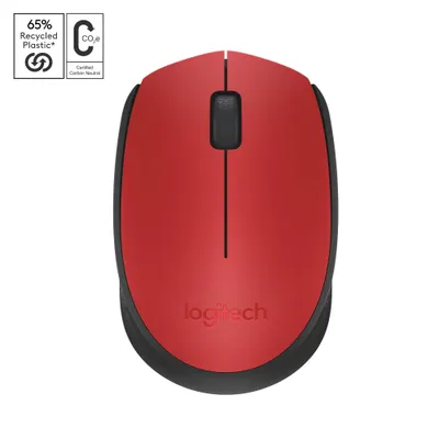 Mouse Logitech - M171, optic, wireless, rosu