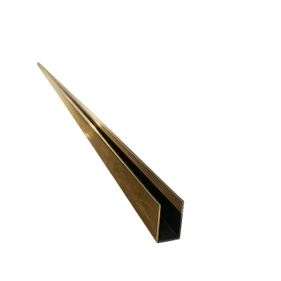 Profil rama aluminiu tip U pentru sticla - Golden 6000*27*17*1.5