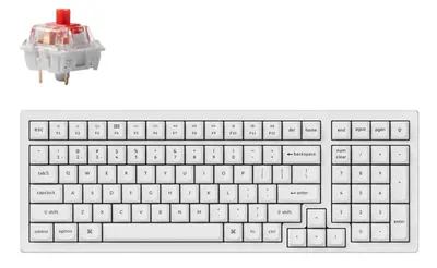 Tastatură mecanică Keychron - K4 Pro, H-S, K Pro Red, RGB, alb