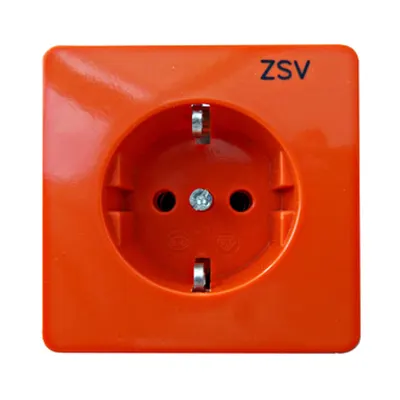Priza cu PE inscriptionabil+EDV, orange