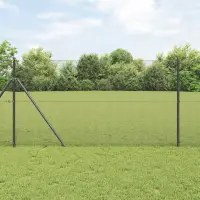 vidaXL Gard de Sârmă Sudată pentru Fixare în Pământ 50 x 1,2 m Gri
