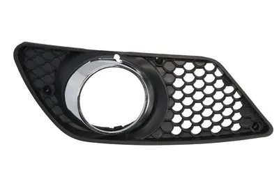 Grila bara fata stanga potrivit MERCEDES Clasa C W204 2007-2011 - cu rama, Stil AMG, cu locas proiectoare ceata, negru