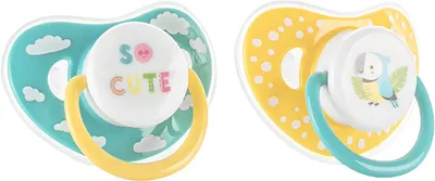 Protecții din silicon Lorelli Baby Care - cu capac, 6 luni+, 2 bucăți, galben/albastru