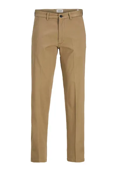 Pantaloni Chino Barbati - fermoar - bumbac - maro