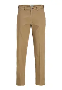 Pantaloni Chino Barbati - fermoar - bumbac - maro