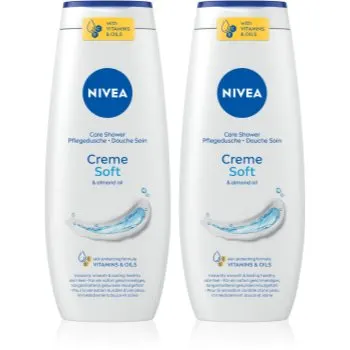 NIVEA Creme Soft gel calmant pentru dus ambalaj economic 2 x 500 ml