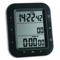 Timer si cronometru digital triplu, cu operare simultana, ceas, memorie, negru, TFA 38.2023