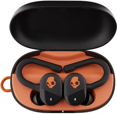 Căști wireless Skullcandy - Push Play Active, TWS, negre/portocalii