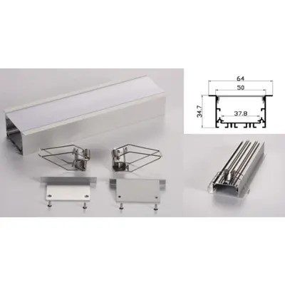 Profil led aluminiu PXG-5035A/1 – ingropat/gips carton/1m