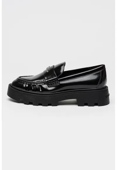 Pantofi loafer din piele The Frankie - Negru