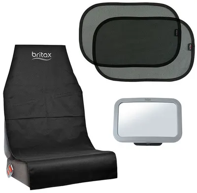 Set auto Britax Romer - Parasolar, protecție pentru scaun și oglindă retrovizoare