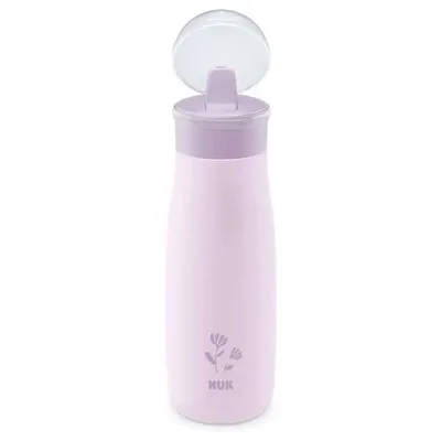 Sticla sport din otel inoxidabil 2 in 1 Nuk Mini Me 500 ml 12 luni + Mov