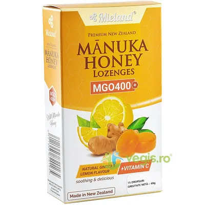 Dropsuri cu Miere de Manuka, Ghimbir, Lamaie si Vitamina C 69g