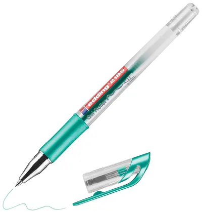 Stilou rolă cu gel Edding 2185 - verde metalic