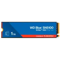 SSD WD Blue SN5100 1TB M.2 2280 PCIe Gen4 x4 NVMe QLC 3D, Read/Write: 7100/6700 MBps, IOPS 1000K/1300K, TBW: 600