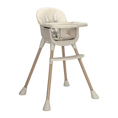 Scaun inalt de masa pentru copii Lorelli Vanilla Beige 3 in 1, varsta 6 luni - 6 ani, greutate admisa 26 kg