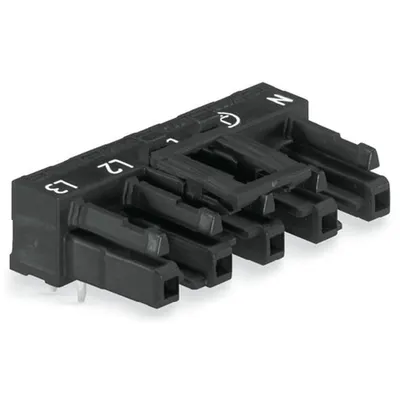 Socket for PCBs; angled; 5-pole; Cod. A; black